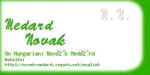 medard novak business card